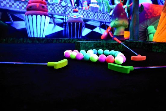 Neon Blacklight Mini Golf Balls