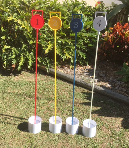 Cup, Flag & Pole (Set of 4)