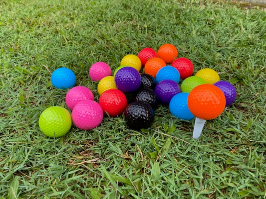 Mini Golf Balls - (Purple,Yellow & Red out of stock - new stock arriving mid/late May)